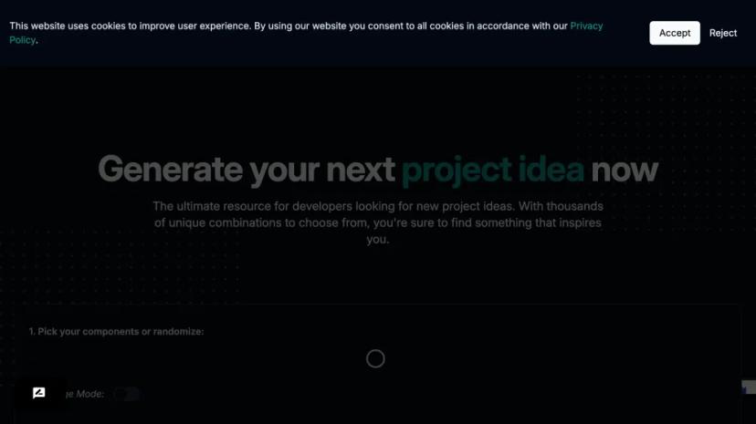 Screenshot of Idea Generator for Developers