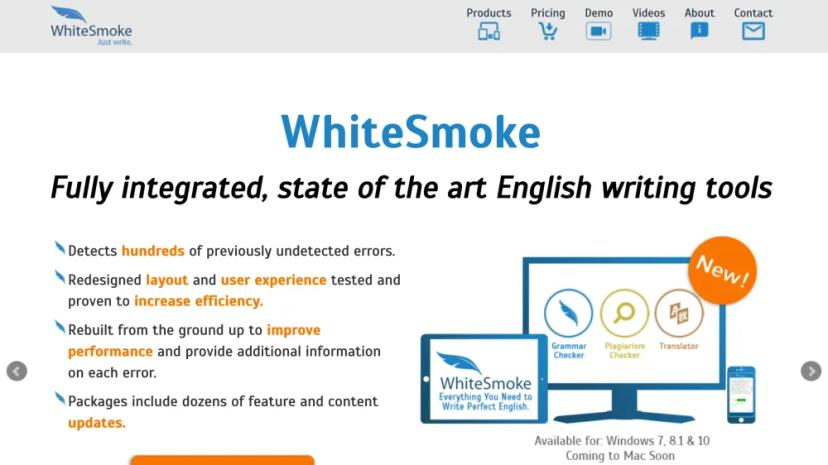 Screenshot of WhiteSmoke - English Writing Tools