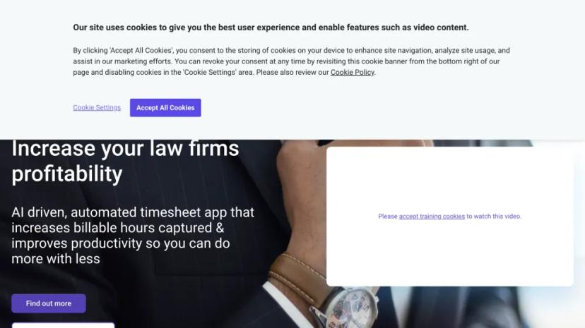 Screenshot of Automated Timesheet App for Law Firms