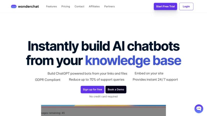 Screenshot of Build AI Chatbots in 5 Minutes