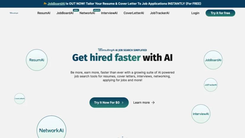 Screenshot of AI-Powered Job Search Tools