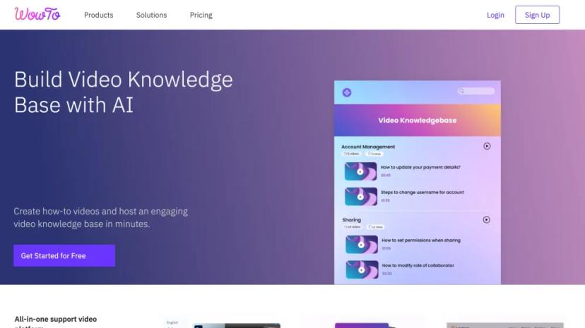 Screenshot of Build Video Knowledge Base with AI