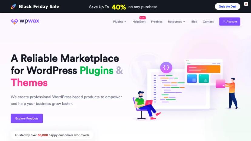 Screenshot of WPWAX: Professional WordPress Plugins & Themes