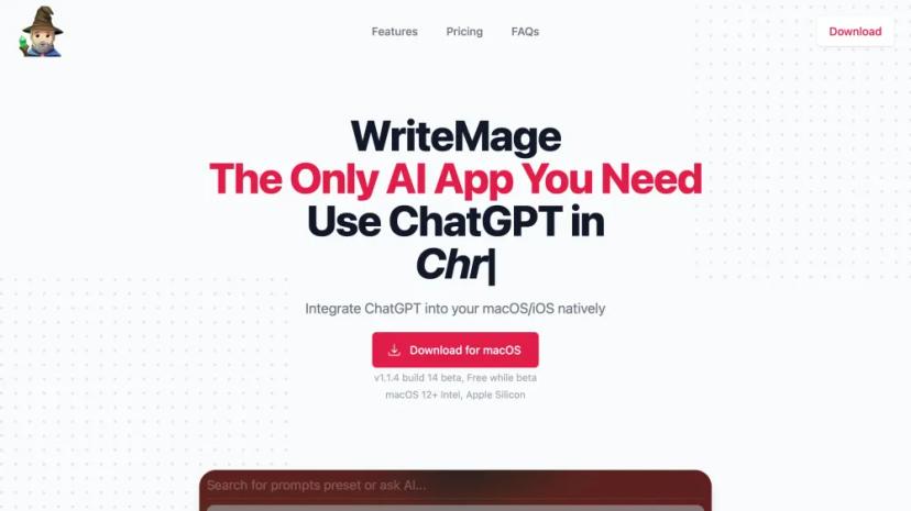 Screenshot of WriteMage - AI-powered Writing Assistant for macOS and iOS