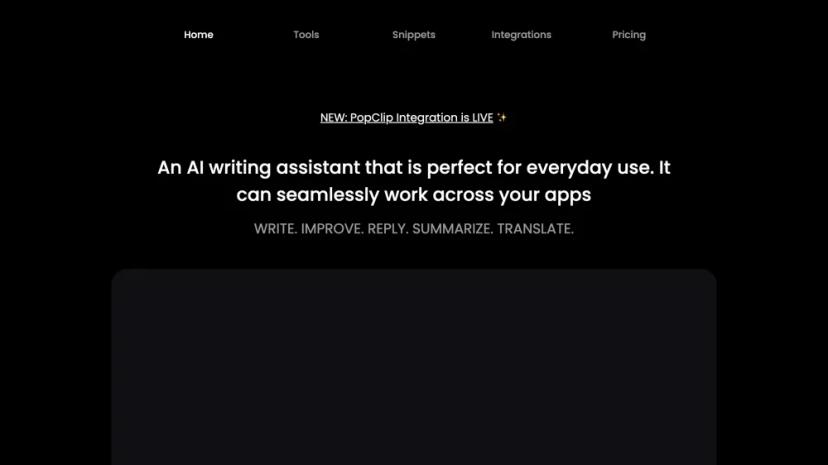 Screenshot of An AI Writing Assistant for Everyday Use