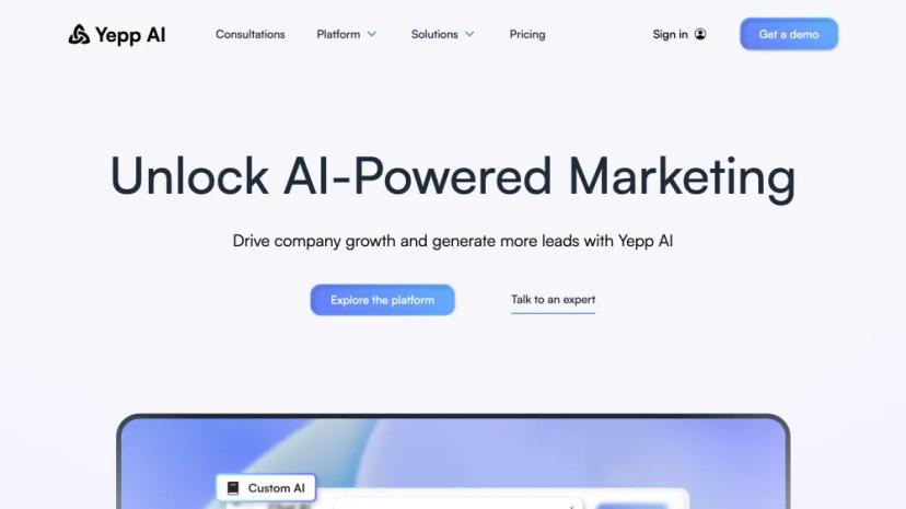 Screenshot of AI-Powered Marketing Intelligence Platform