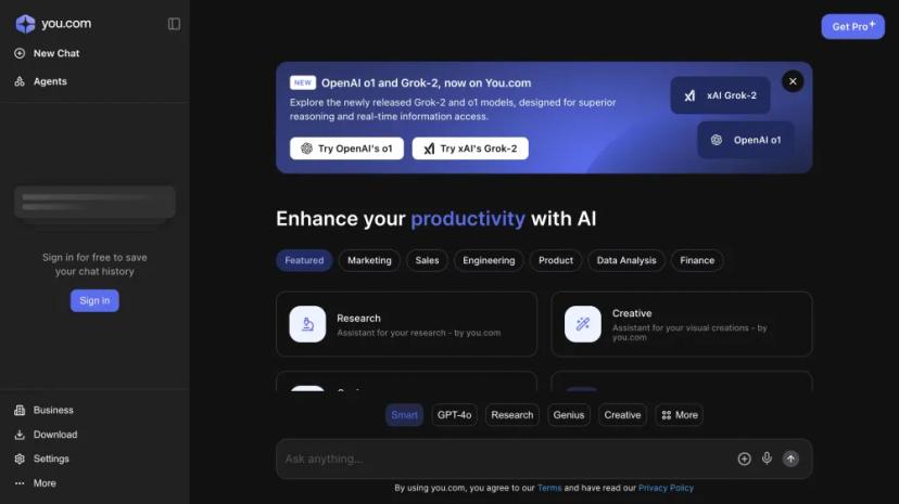 Screenshot of AI SAAS - AI-Powered Software as a Service Platform