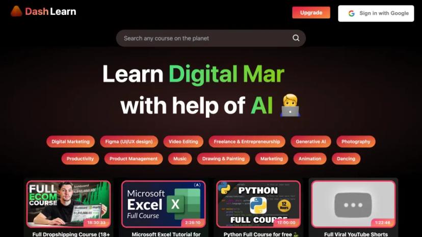 Screenshot of Learn Anything with an AI Learning Assistant