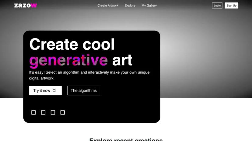 Screenshot of Generative Art Creation Platform