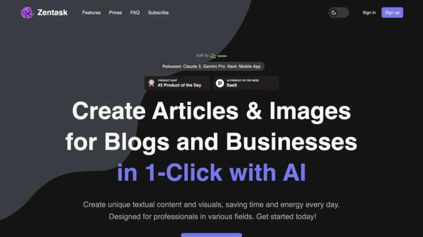 Screenshot of AI Writer - AI-Powered Content Creation and Writing Assistance