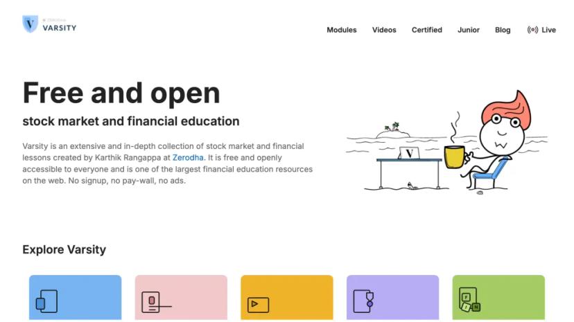 Screenshot of Stock Market and Financial Education by Karthik Rangappa