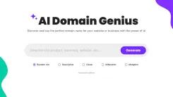 Screenshot of AI Domain Genius