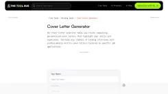 Screenshot of Cover Letter Generator