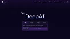 Screenshot of DeepAI