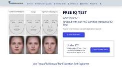 Screenshot of IQ Test and Career Assessment Platform