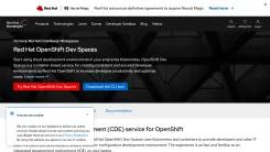 Screenshot of Red Hat OpenShift Dev Spaces