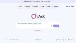 Screenshot of iAsk AI