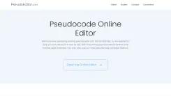 Screenshot of Pseudocode Online Editor