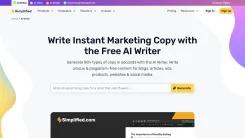Screenshot of Simplified AI Writer