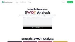 Screenshot of SWOT Analysis Generator