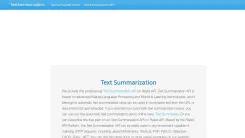 Screenshot of Text Summarization API